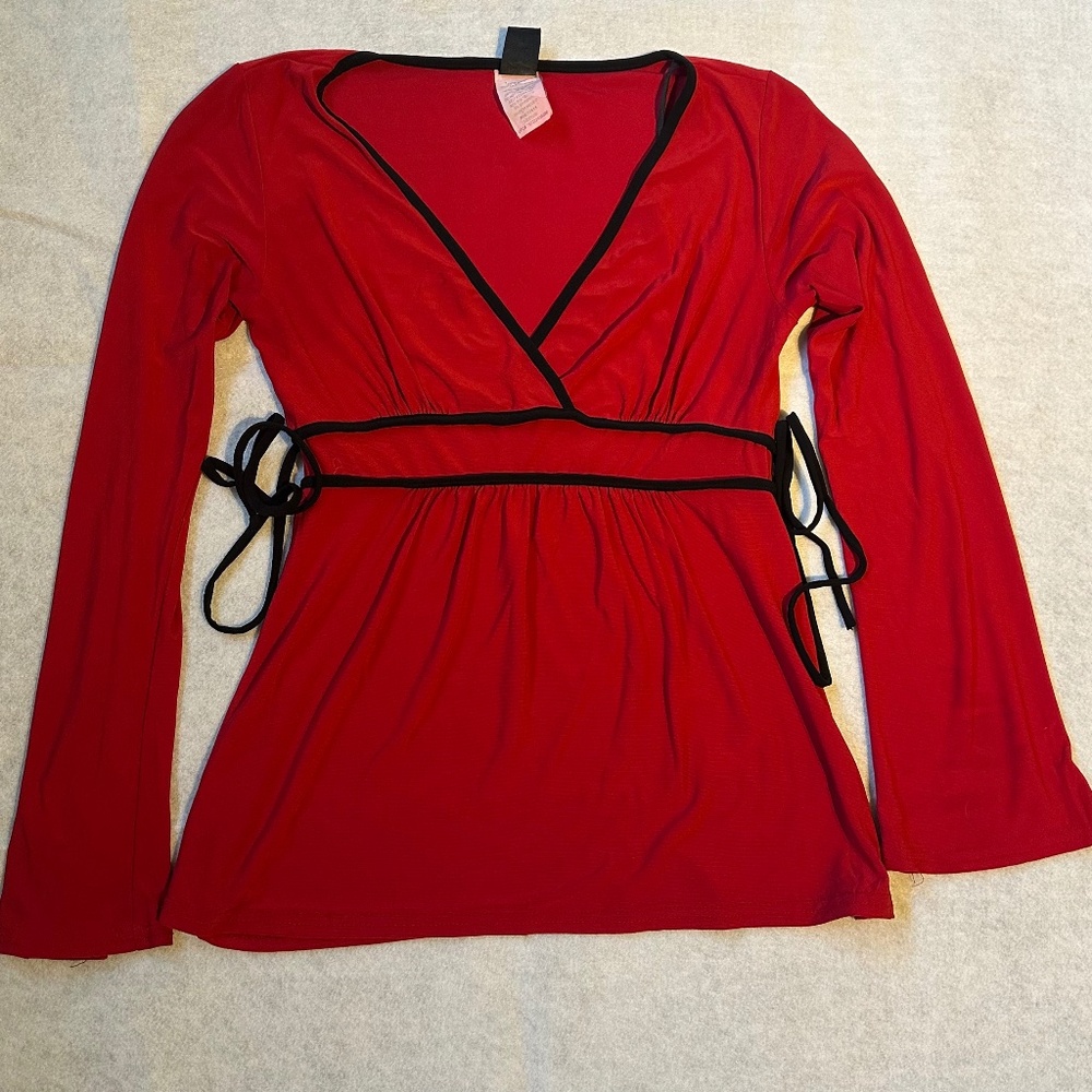 Red with black tires